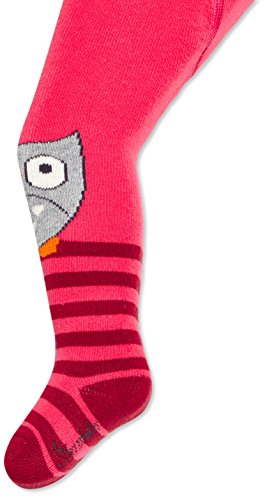 Sterntaler Baby Girls Strumpfhose Eule Tights, Red (granatapfel 755), 6-12 months (Manufacturer size: 80)