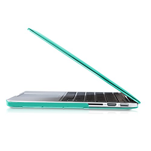 kwmobile Crystal Hülle für Apple MacBook Pro Retina 13″ (ab Ende 2012) Hard Case – dünne durchsichtige transparente Schutzhülle Cover Tasche Türkis Transparent - 8