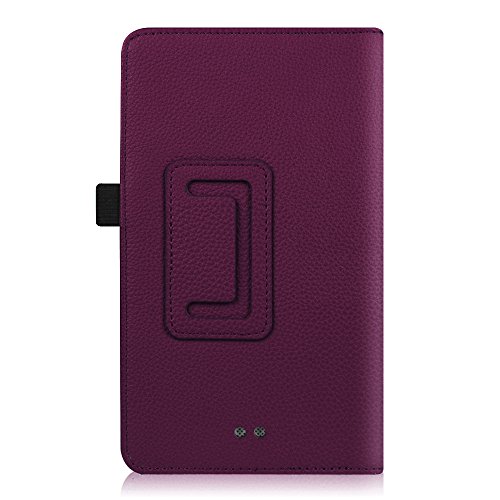 Fintie Odys Vito 7 Hülle Case – Slim Fit Folio Kunstleder Schutzhülle Cover Tasche mit Ständerfunktion und Stylus-Halterung für Odys Vito 17,8 cm (7 Zoll) Tablet-PC, Lila - 8