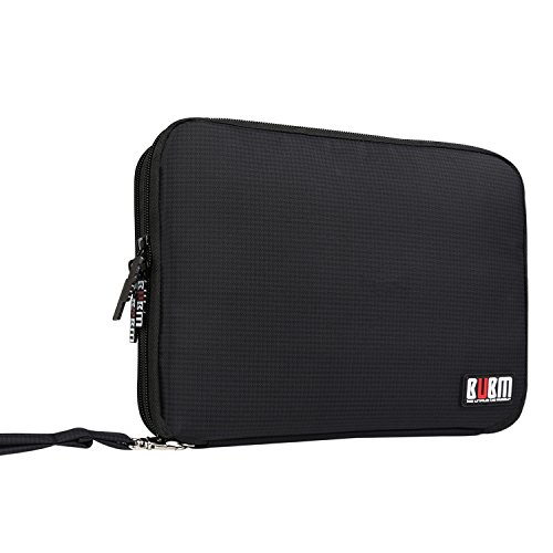 BUBM Reisetasche Organisator Tasche mit Doppelschichte für Elekronik Zubehör Wie Telefon Ladegerät Tasche (Groß,Schwarz) - 2