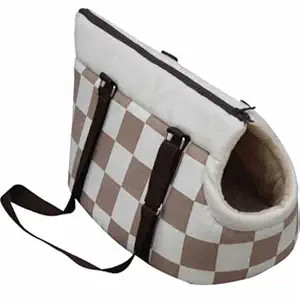 Carrier - Beige - PetPals Checker Pet Carrier, Beige