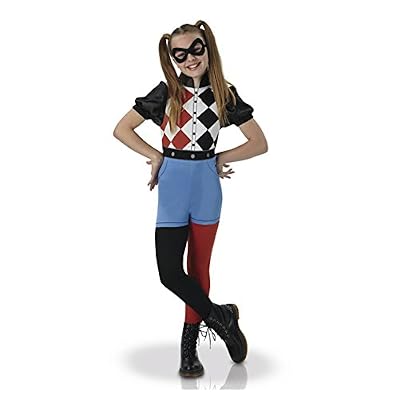 Warner Rubie's-déguisement officiel - Warner - Déguisement Classique Harley Quinn Superhero, Filles -Taille S- I-630025S