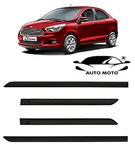 AUTOMOTO Side Door Beading Door Cladding Protector Full Black Color Compatible for Ford Figo Aspire Set of 4