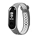Produktbild BZLine® Armband für Xiaomi Mi Band 3, Ersatz Belüften Sport Weichen Armband Wasserdichtes Mehrfarbiges Handschlaufe für Xiaomi Mi Band 3 (Grau + Weiß)