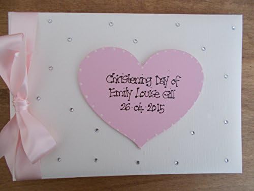 Becky Louise Designs Personalised Christening Photo Album/Guest Book Memory Album Boxed