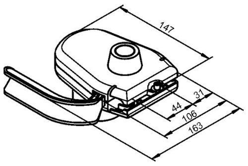 Schalter für Rasenmäher mit Überlastschutz 10A - 2