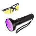 Produktbild 100 LED Super Helle Uv Taschenlampe 395nm Ultraviolett Taschenlampe Schwarz Licht Haustier Hund Katze Urin Flecken & GläSer,Schwarze Farbe