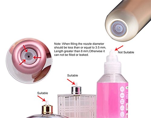 4 Stück Parfümzerstäuber Zerstäuber, Parfümzerstäuber Sprühflasche, CIDBEST® Reisen Portable Mini nachfüllbar Parfüm Zerstäuber, Beauty Zerstäuber ,Fashion Travel Perfume Spray Bottles , Leer Sprühflasche 5ml, Leicht nachfuellbar (Blau Gold Rot Pink) - 6