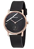 Kerbholz Armbanduhr Frida Rosegold/Black Marble Midnight Black