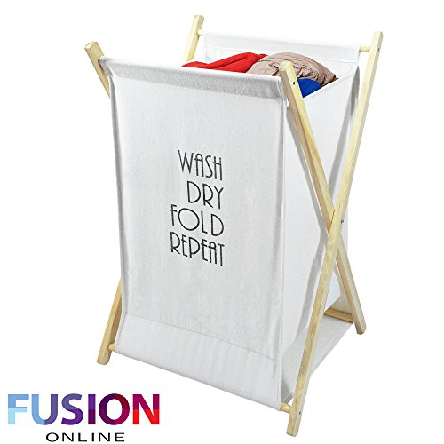 Fusion Large Folding Wooden Laundry Bask Buy Online In Gambia At Desertcart