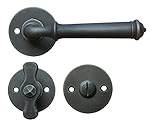 Lieferumfang: 1 Garnitur - Türbeschlag Eisen rustikal WC - Toiletten & Bad inkl. Befestigungsmaterial - absolute Premium Markenqualität - JUVA powerd by HÄFELE Beschläge