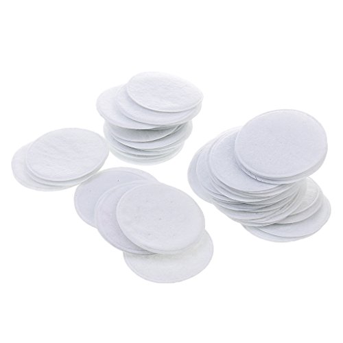 100x 40mm Gepolsterte Runde Form Handwerk Filz Stoff Polyester handmade Filzstoff Bastelfilz DIY Stoff Sewing – Weiß, Durchmesser 40mm - 4