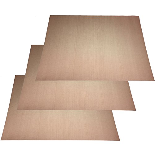 3x Dauerbackfolie Dauerbackpapier Teflon Backpapier Backblechgröße 33x40cm bis 260 Grad Celsius ohne Fett &Öl zuschneidbar Spülmaschinenfest