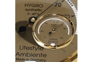 Lifestyle-Ambiente Profi-Haar-Hygrometer Gold-groß Made in Germany
