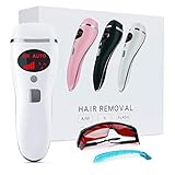 IPL Hair Removal Device, Permanent Hair Removal System for Women and Men Professional Painless Use for Home with Shaving Knife - White
