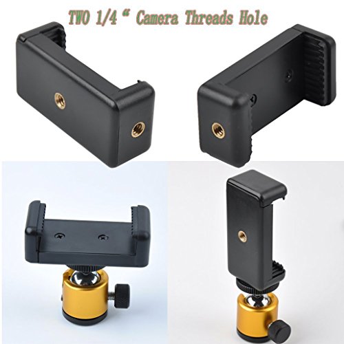 Gosky universale smartphone treppiedi adattatori, staffa di supporto per treppiedi, mobile phone selfie stick supporto a clip, adattatore di montaggio per monopiede, treppiede per iPhone 6s 6Â 5s 5Â Samsung Galaxy