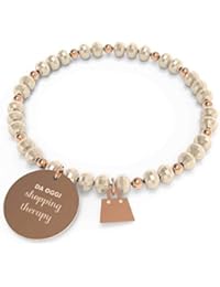 10 Buoni Propositi Bracciale Donna Shopping therapy Collezione Crystal Rose Gold