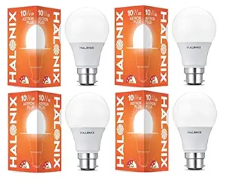 Halonix B22 10-Watt Led ASTRON Plus (Pack of 4, White, Round)