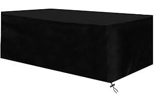 JUNXING Gartenmöbel Abdeckung, Abdeckplane für Gartenmöbel Wasserdicht Winterfest, Alle Größen Atmungsaktiv Oxford Schutzhülle Gartenmöbel Rechteckig UV-Outdoor Furniture Cover