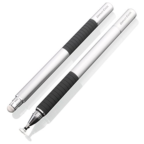 Dimples Excel Präzision Stylus pen Eingabestifte for Ipad Pro Kindle Tablet Touchscreen Smartphone mit Ersatzspitzen (Silber + Silber) - 6