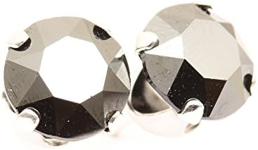 pewterhooterLondon Collection Women's Sterling Silver stud earrings for sensitive ears. Sustainably Crafted, Naturally Beautiful. Gift Box.