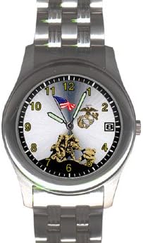 U.S. Marine Corps Iwo Jima Stainless Steel Mens Watch - 30m Water Resistant