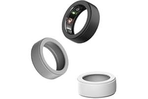 XINHONG 3 Pack Silicone Smart Ring Cover Compatible with Oura Gen 4/Gen 3, Anti-Scratch Elastic Silicone Case Protector for Men Women Working Out Gym (Black+White+Grey, L)