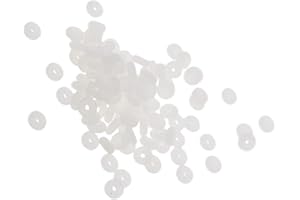 freneci 100x Clip en Caoutchouc Charms Bouchon De Sécurité Perles Fit Bracelets De Chaîne De Charme - Clair, 5x2mm