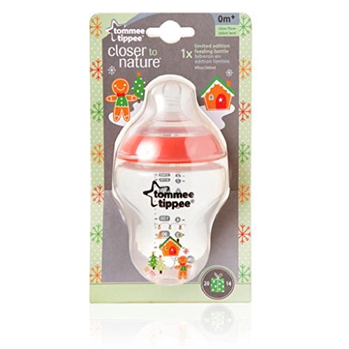 LaLShop Closer To Nature 9 Ounce Gingerbread Baby Bottle - Red