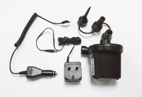 240v &amp; 12v Cordless Rechargeable Mains &amp; 12 volt Inflator Air Pump with 3 pin UK mains charging plug &amp; Car 12V Adaptor