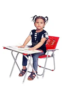 S.S Steelo Art Kids Study Table & Chair Set (Red)