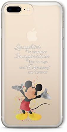 Cartoon Movie Character SPLATTER Fan Art CLEAR Flexible TPU Disney Style Phone Cover Case for iPhone iPhone 8 Plus / Mickey Mouse