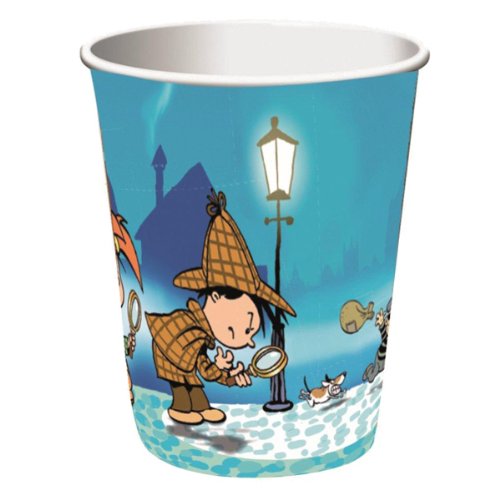 Krimiparty Deko Becher Detektiv Flo, 256 ml, 8 Stk.