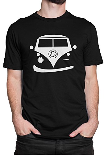 vanVerden Herren Fun T-Shirt Klassiker Retro Bulli T1 Hippie Bus Plus Geschenkkarte, Größe:5XL, Farbe:Schwarz vanVerden Herren Fun T-Shirt Klassiker Retro Bulli T1 Hippie Bus Plus Geschenkkarte, Größe:5XL, Farbe:Schwarz
