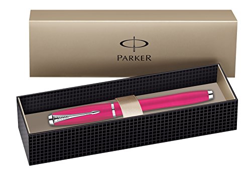 examen Stylo-Plume Parker Urban, Cool Magenta avec Attributs Chromés, Plume Moyenne (S0850800)