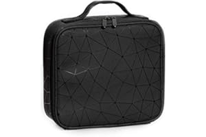 GARSUMISS Kit de Maquillaje Neceser Make Up Bolso de Cosméticos Portable Organizador Maletín para Maquillaje Maleta de Makeup Profesional Cuero de la PU(Negro)