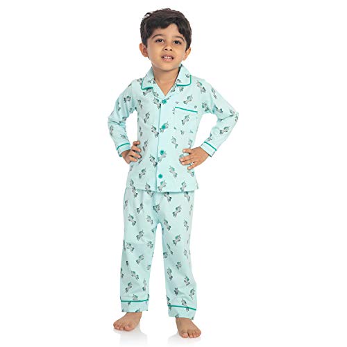 NITE FLITEBoy's 100% Cotton Animal Print Top & Pajama Set (Pack of 1)
