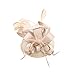 Price comparison product image NUOLUX Women's Feather Fascinator Hat Clip on Wedding Party Hair Accessory (Champagne)