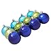 Produktbild Dekoration Ball Jamicy® 12pc 8cm Weihnachten Deko Anhänger Christbaumkugeln Kunststoff plastik Bälle Für Hausdekoration (blau)