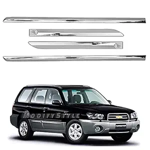 ModifyStyle Side Beading/Side Cladding/Door Garnish/Door Protector Chrome Suitable for Chevrolet Forester (2003 to 2005) (Set of 4pcs)