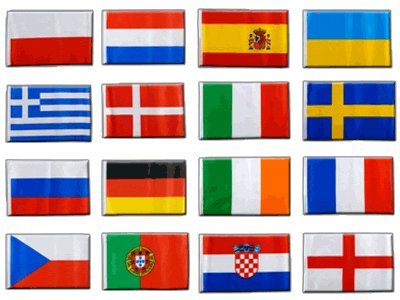 Flaggenfritze® Flaggen Komplettset Fussball 2012 – 60 x 90 cm