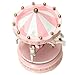 KINGSO Wooden Merry-Go-Round Horse Music Box Roundabout Carousel Music Box Christmas Birthday Gift Pink