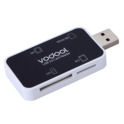 UEB Super Speed USB 3.0 Kartenleser 4 in 1 USB Kartenlesegerät(SDHC/SD/TF/XC/MSXC/MS/M2) USB 3,0 digital memory card Reader/writer