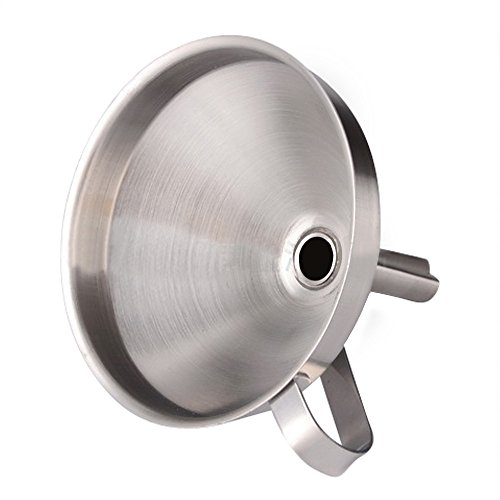 Küche Edelstahl Trichter mit abnehmbarem Sieb groß breit Mund Kochen Tools Küche Bar Zubehör - 2