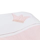 Bezug für Wickelunterlage rosa Vichykaro - 3