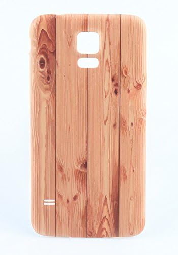 CXMALL Samsung Galaxy S5 Replacement Back Cover, Wood Relief Pattern Plastic Housing Battery Cover for Samsung Galaxy S5 i9600