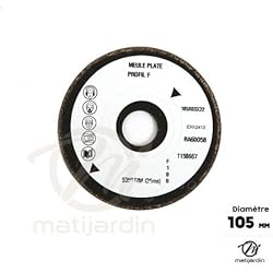 Meule d'affûtage chaîne tronçonneuse pour affûteuse Mini Jolly. Ø 105 mm. Epaisseur 3 mm - Pièce neuve