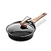 Produktbild Myhope Alulegierung Alu-Guss Pfanne Bratpfanne mit Glasdeckel und wärmeisolierte Haltestange, Beefsteak braten, antihaftbeschichtet, rauchlos, 24-26 cm