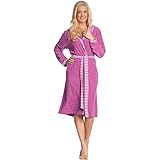 Albornoz Mode Mujeres Mujer Vossen Juno con capucha Rizo de algodón puro, orchidee, TG. S - 36 / 38