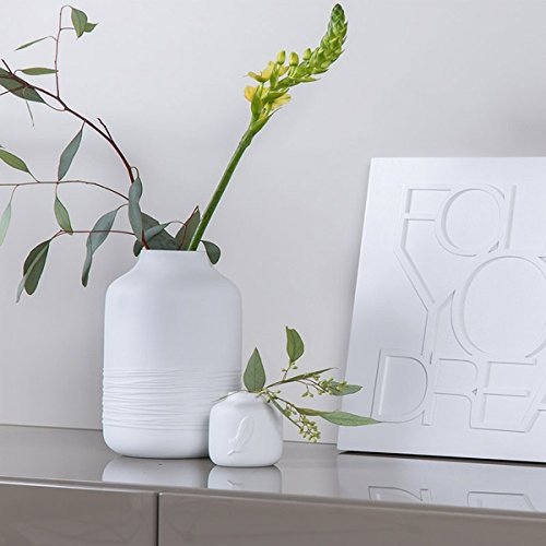 ZUHAUSE Porzellan Vase Feder Höhe 137mm,dia 175mm - 2